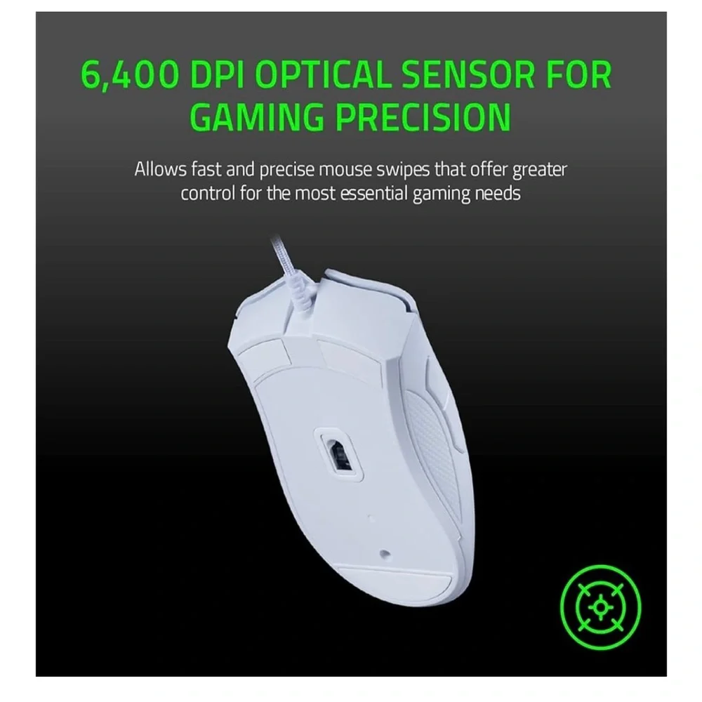 Razer DeathAdder Essential White Mouse. NIB